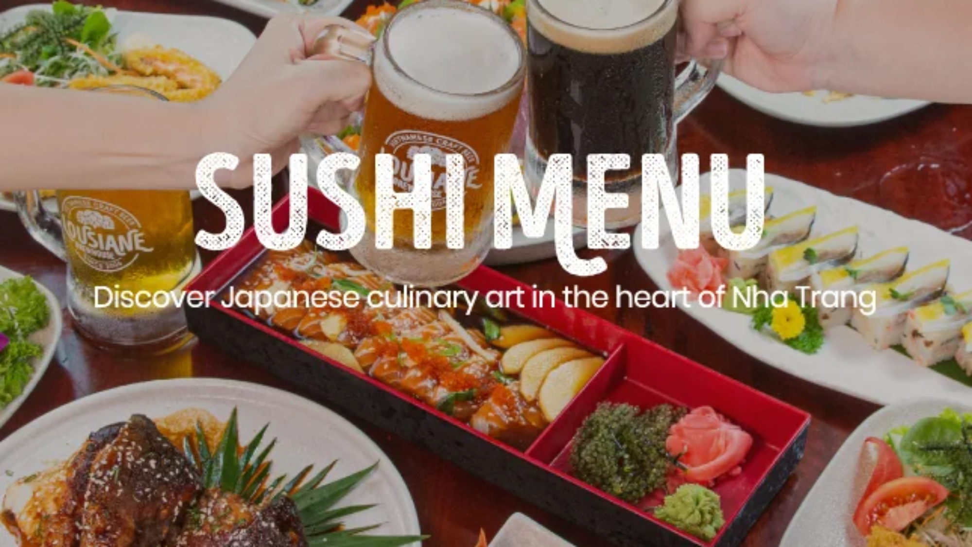 thưởng thức sushi với nhà hàng view biển Lousiane Brewhouse