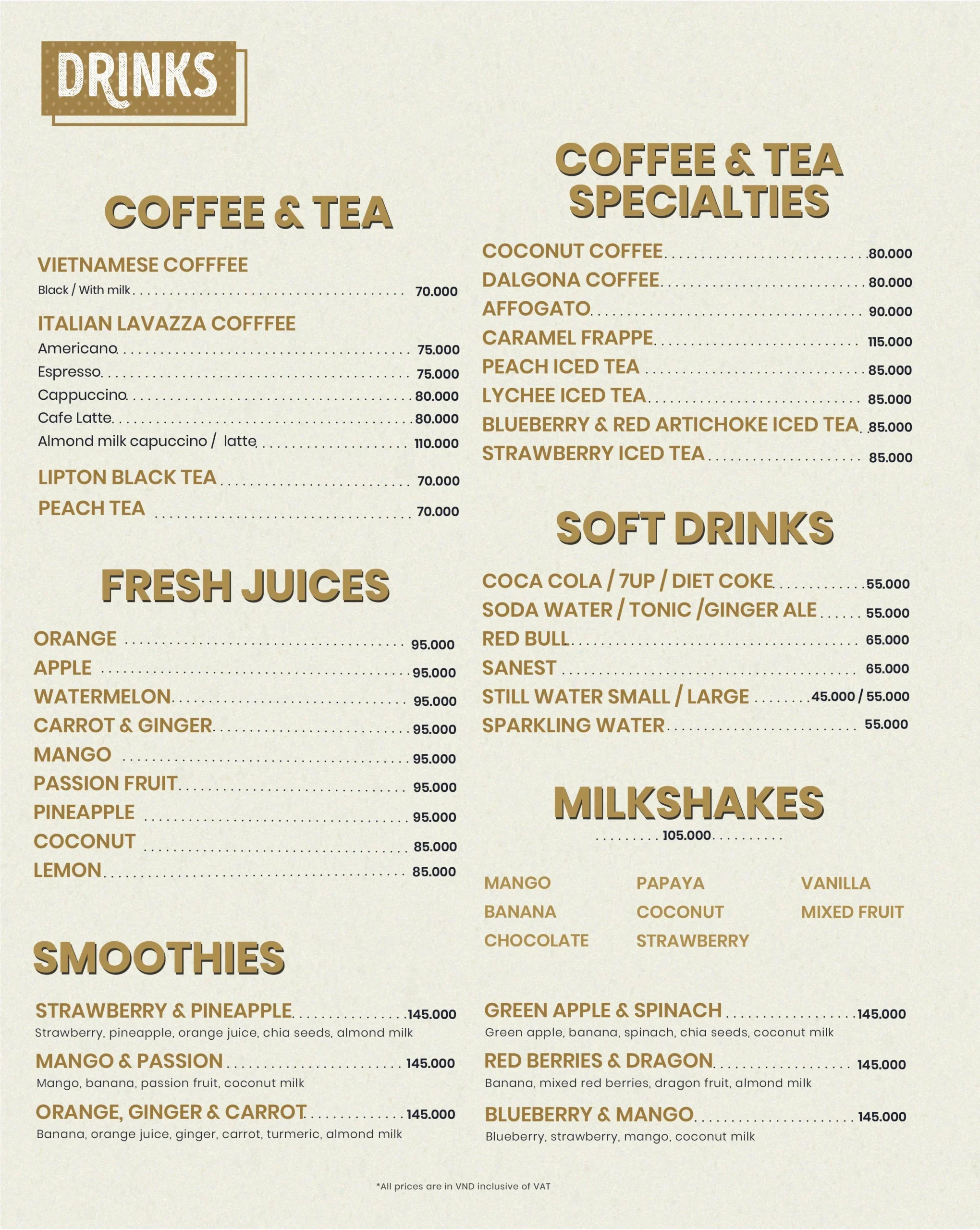 Lousiane Brewhouse menu